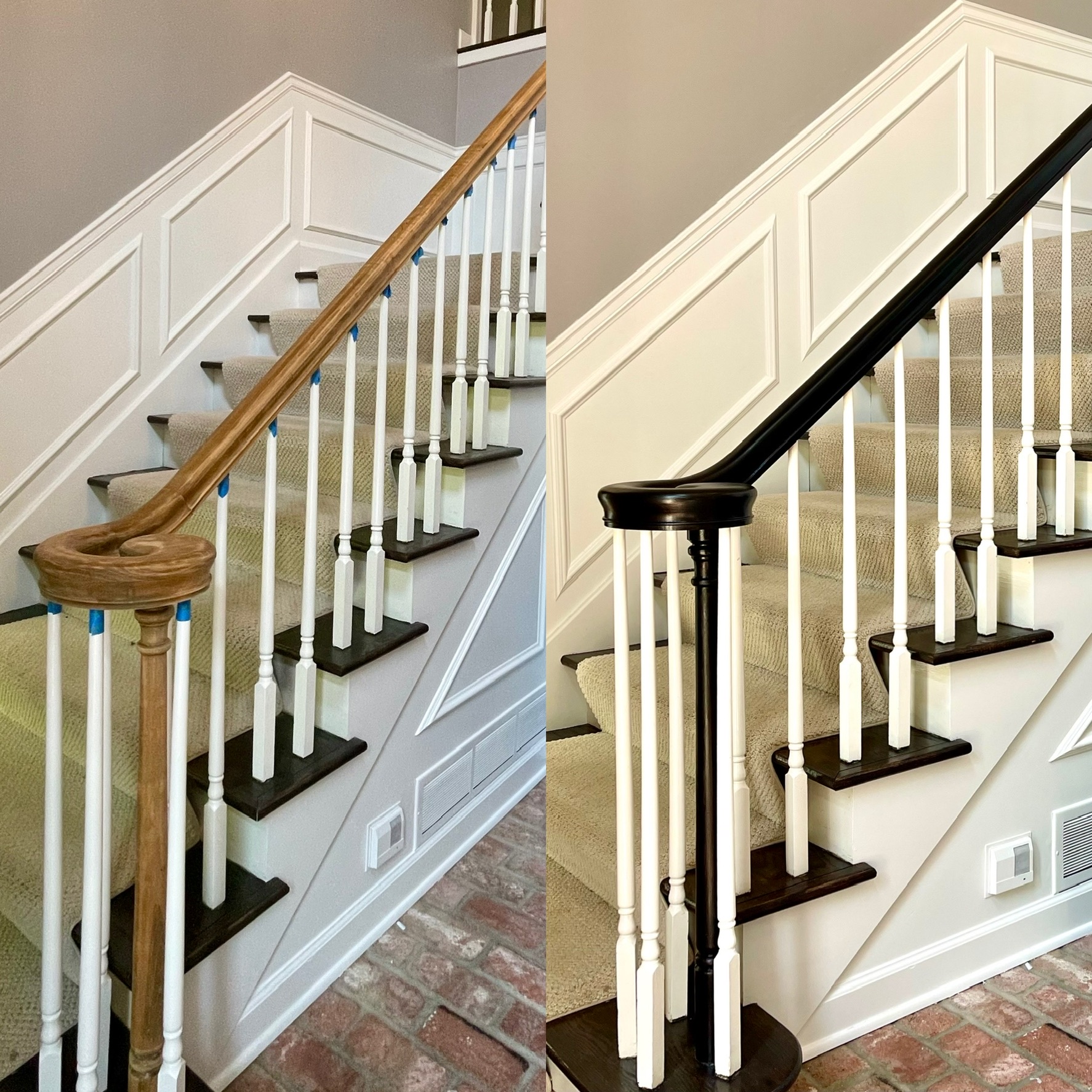 Easy Home Update: Painted Banister – Tiffany Inghram Interiors